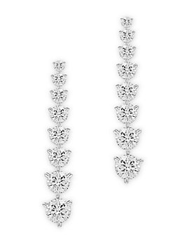Bloomingdale's - Diamond Graduated Linear Earrings in 14K White Gold, 3.0 ct. t.w. - 100% Exclusive