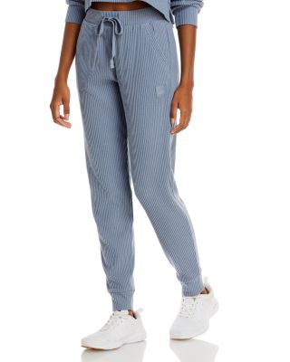 Alo Yoga Muse Rib knit Sweatpants In Steel Blue ModeSens