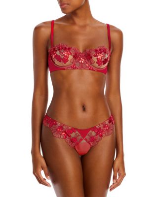 AGENT PROVOCATEUR SEXY SOLD OUT RED SUGAR BRA 34B & 2 SMALL BRIEF