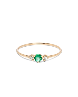 Zoe Chicco 14K Yellow Gold Emerald Gemstones Emerald & Diamond Ring Zoe Chicco 14K Yellow Gold Emerald Gemstones Emerald & Diamond Ring