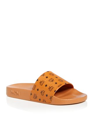 Mcm Heel Sandals With Flat Sole And Open Toe In Brown