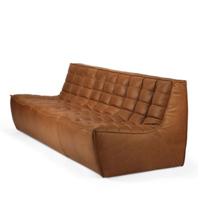N701 Leather Three Seater Sofa