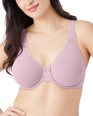Wacoal Women's Soft Embrace Lace Detail Front-close Bra 851311 In Dawn Pink