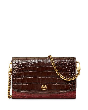 Tory Burch Robinson Color-Block Chain Wallet | Bloomingdale's