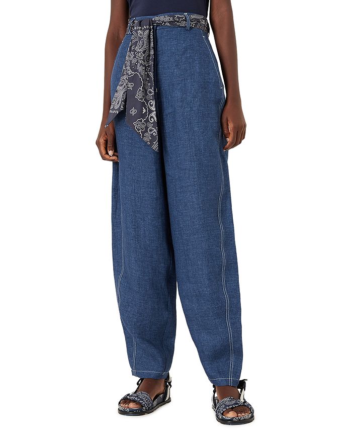 Armani linen sale pants