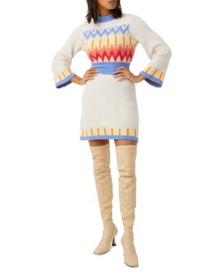 FRENCH CONNECTION Neya Fairisle Sweater Dress | Bloomingdale's Women