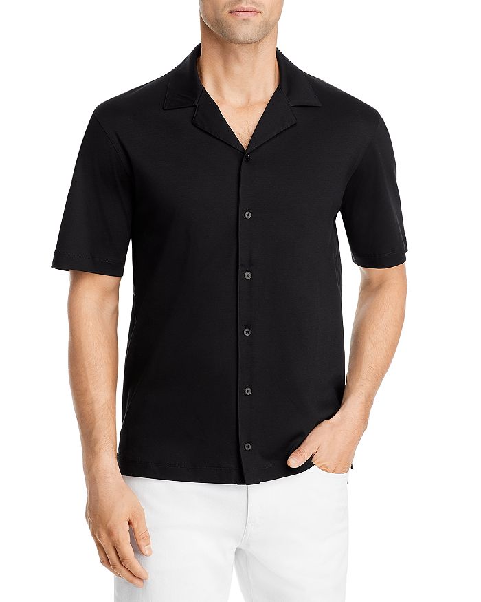 Z Zegna Interlock Jersey Slim Fit Camp Shirt Bloomingdale's