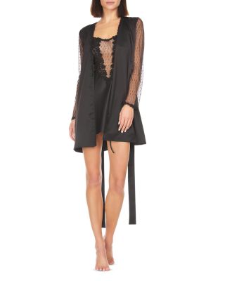 Showstopper Charmeuse Cover-Up Robe & Chemise