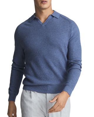 reiss mens long sleeve polo