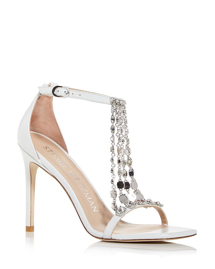 Stuart Weitzman Women's Stardust Crystal Embellished High Heel Sandals ...