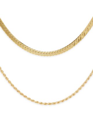 argento vivo herringbone chain necklace