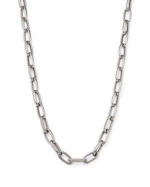 Alberto Amati Sterling Silver Diamond Paperclip Link Chain Necklace, 18