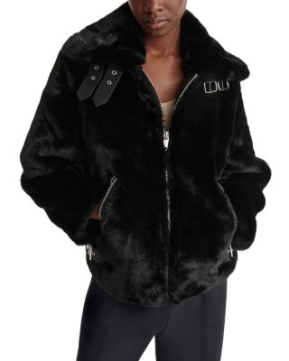 faux fur aviator jacket