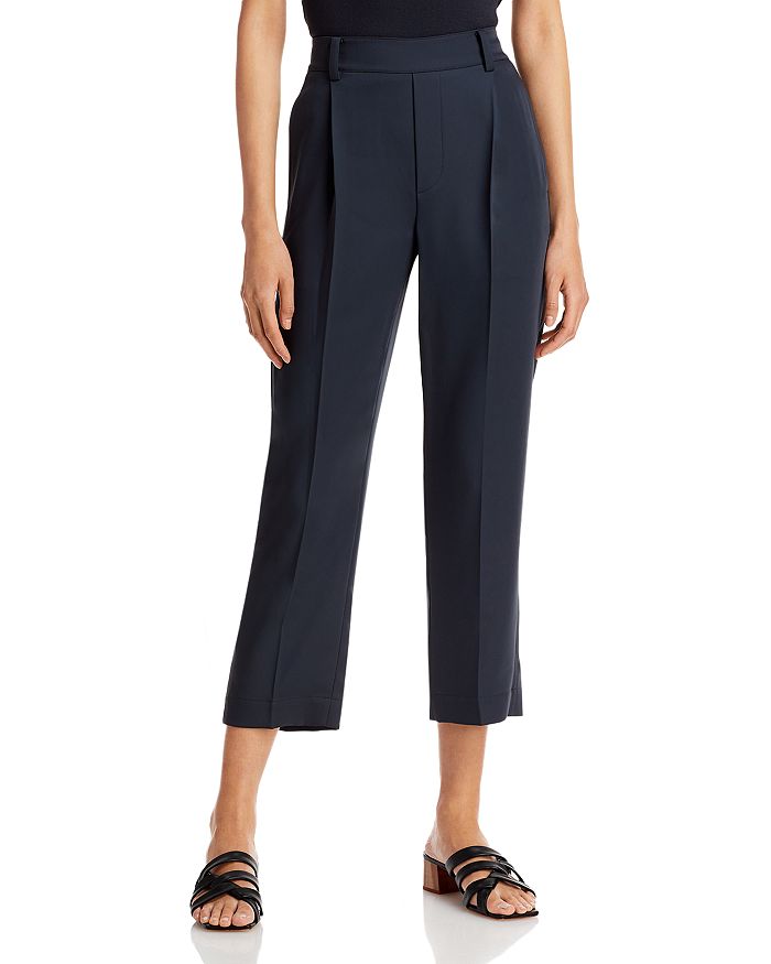 Vince Pleat Front Cropped Pants | Bloomingdale's