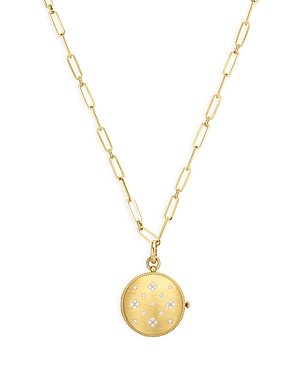 Roberto Coin 18K Yellow Gold Venetian Princess Diamond Locket Pendant Necklace, 19