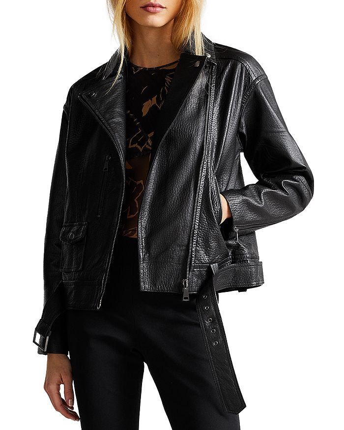Plus size 8-20 women faux PU cropped biker lady outwear new ^ Leather Jacket 