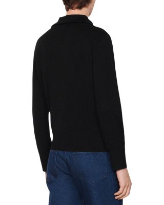 Zip Front Wool Cardigan