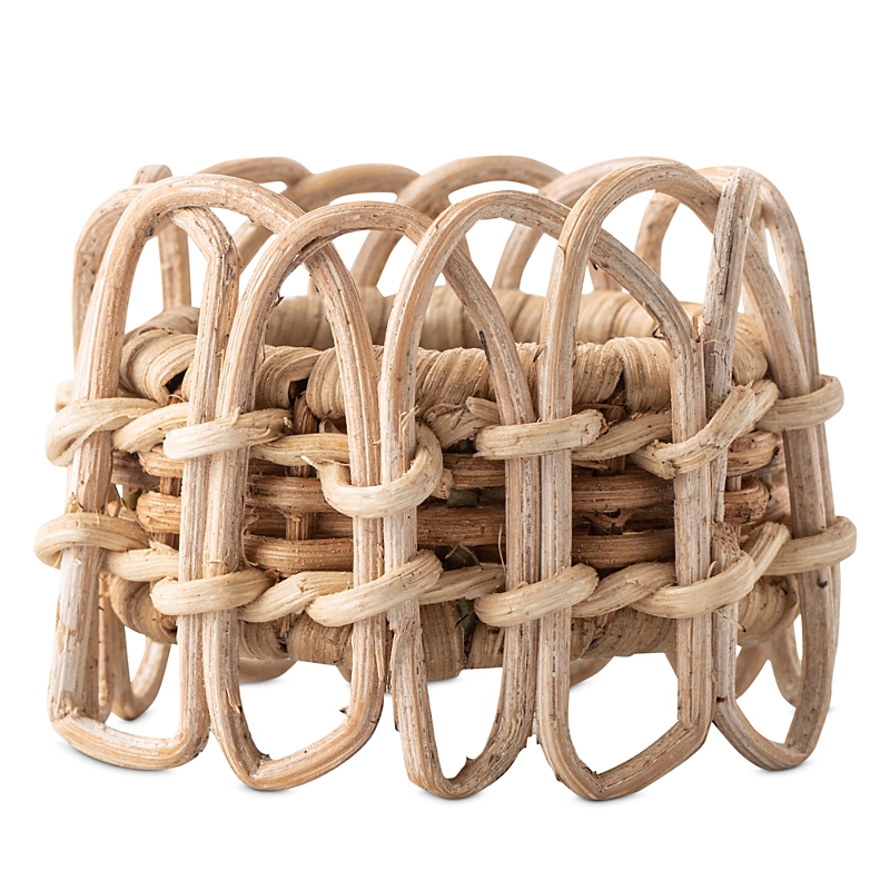 Juliska Provence Rattan Whitewash Napkin Ring In Rattan/whitewash Trim