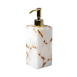 Mike And Ally Gemstone Lotion Pump In Quartz/gold