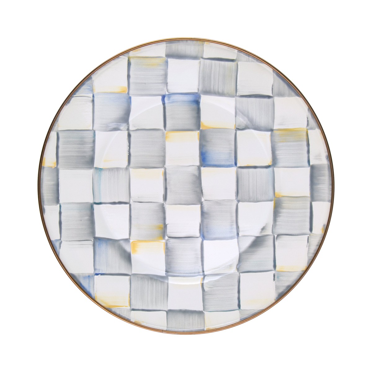 Mackenzie-childs Mackenzie-Childs Sterling Check Enamel Dinner Plate