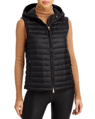 womens puffer vest with hood