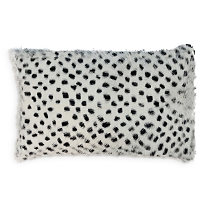 Shop Tov Furniture Spotted Goatskin Decorative Pillow, 12 X 20 In White Leopard Print
