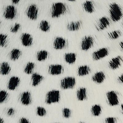 Genuine Goatskin Pillow in White Leopard