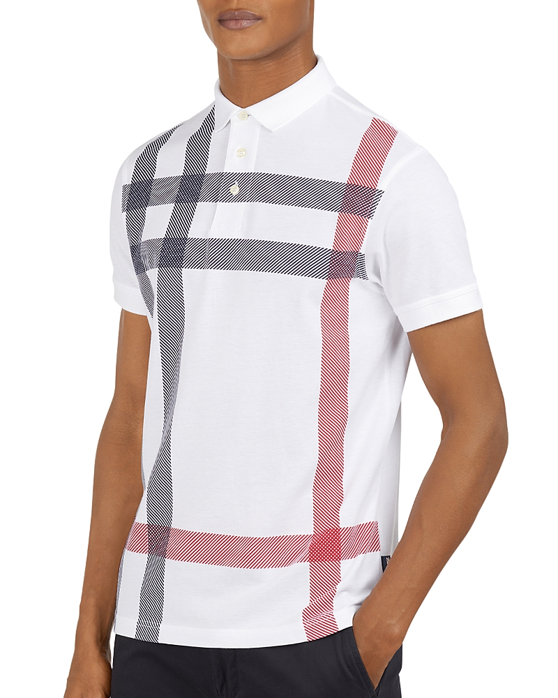 Barbour Blaine Cotton Pique Regular Fit Polo Shirt In White