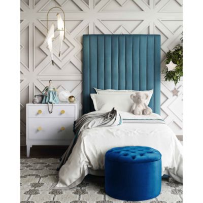 Queen Velvet Storage Ottoman