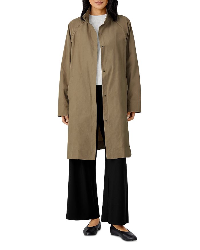 Eileen Fisher Petites - Stand Collar Coat