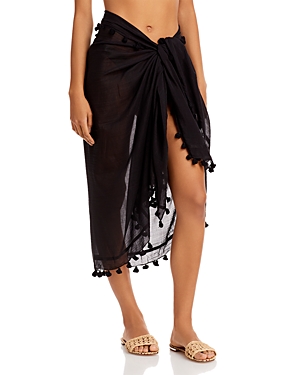 Melissa Odabash Semi-sheer Beach Cover-up In Black