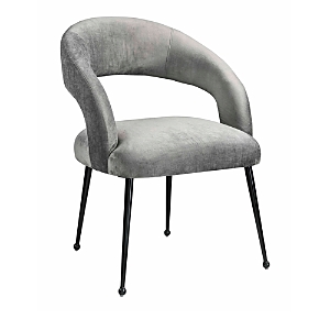 Tov Furniture Rocco Slub Dining Chair In Gray