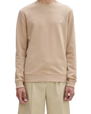 Apc Item Logo Sweatshirt In Beige