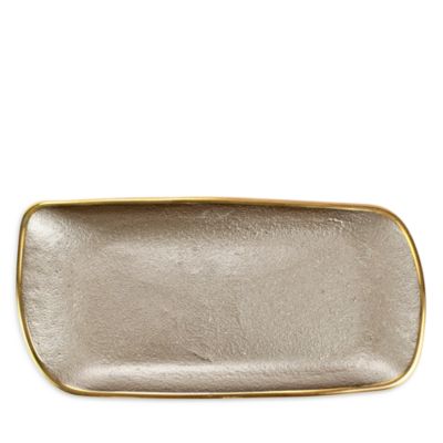 Vietri Metallic Glass Rectangular Tray