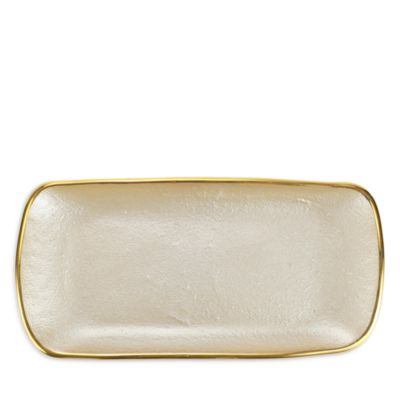 Vietri Metallic Glass Rectangular Tray