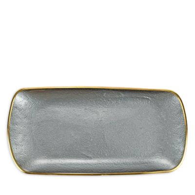 Vietri Metallic Glass Rectangular Tray
