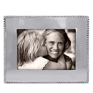 Mariposa Beaded Engravable Picture Frame, 5" X 7" In Metal