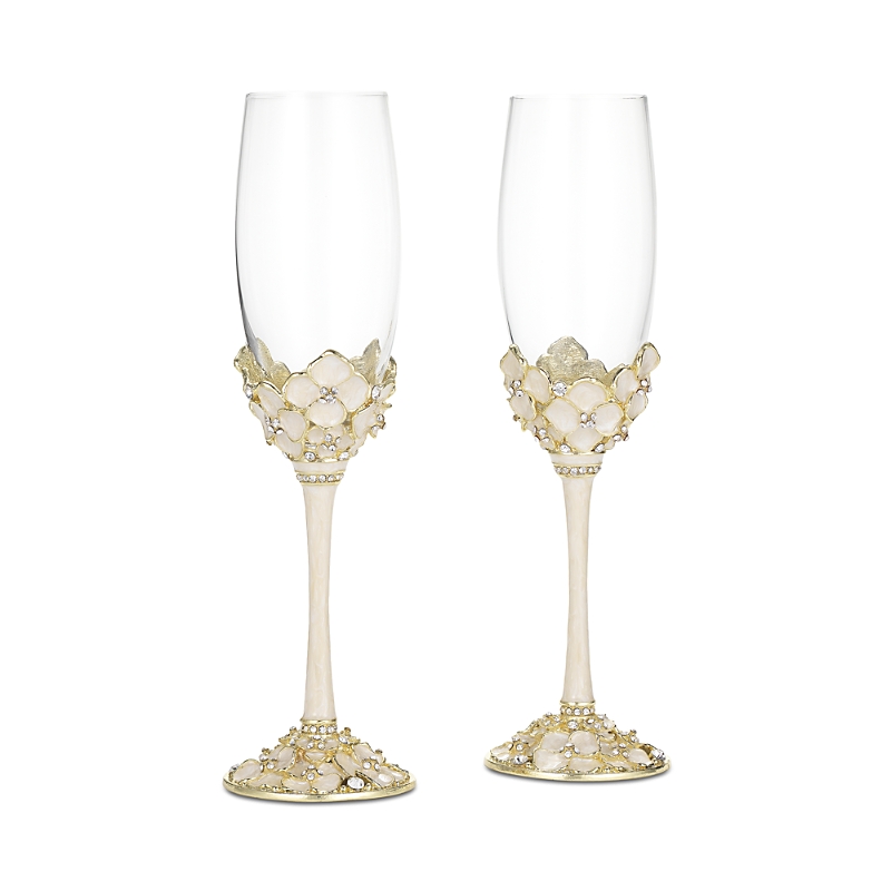 Olivia Riegel Dogwood 2-piece Champagne Flute Set In Silver