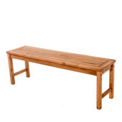 Walker Edison Acacia Outdoor Patio Bench