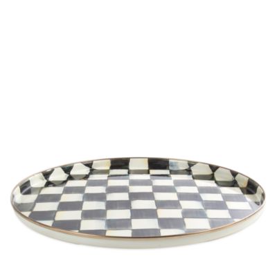 Courtly Check&reg; Enamel Round Tray