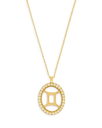 Bloomingdale's - Diamond Gemini Pendant Necklace in 14K Yellow Gold, 0.20 ct. t.w. - 100% Exclusive