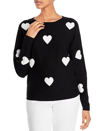 T Tahari Heart Intarsia Sweater | Bloomingdale's