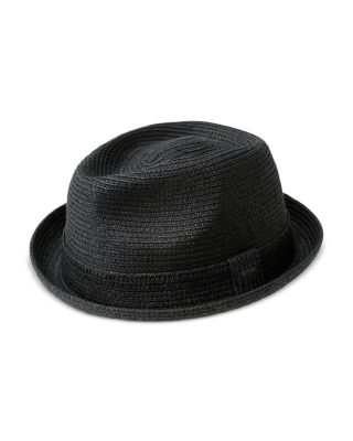 billy braided straw hat black