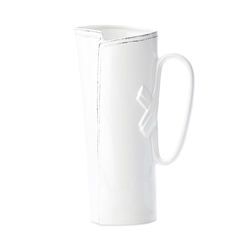 Vietri Lastra White Tavern Pitcher In White