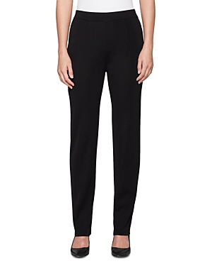 Shop Misook Knit Straight-leg Pants In Black