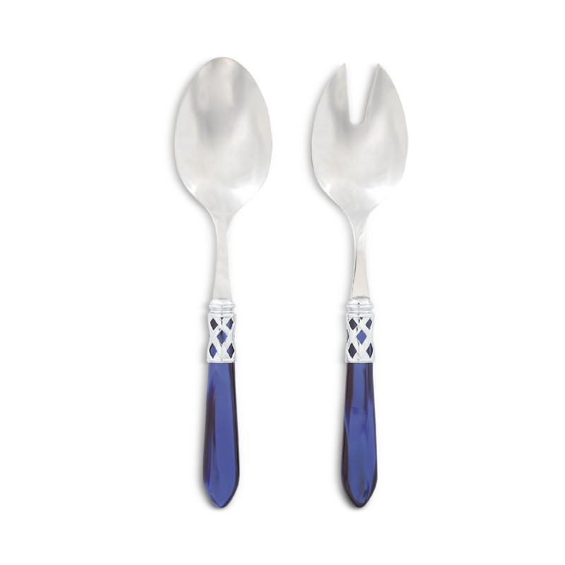 Vietri Aladdin Brilliant Salad Server Set in Blue