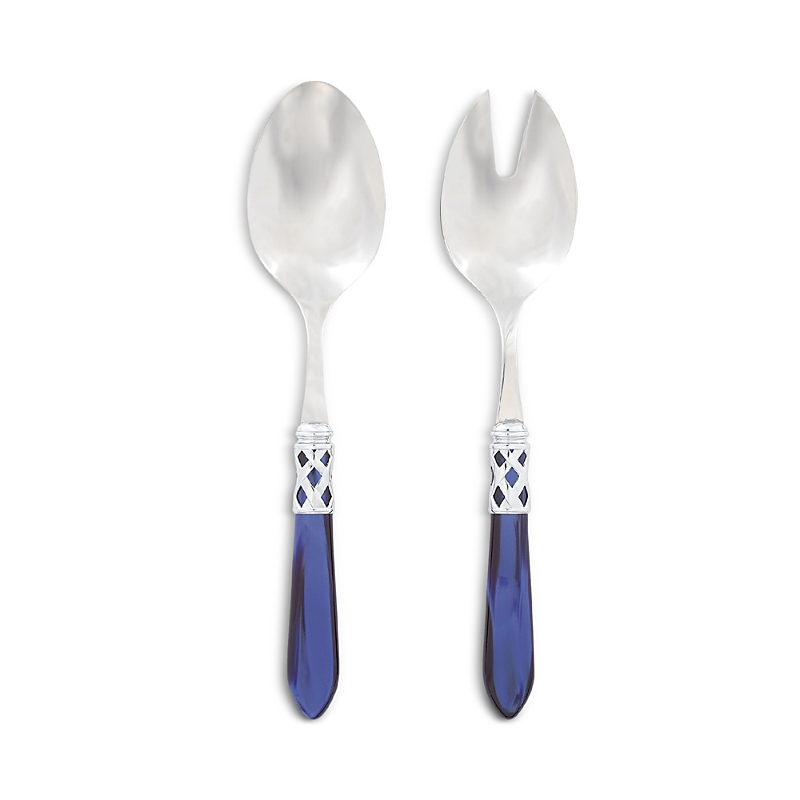 Vietri Aladdin Brilliant Salad Server Set In Blue