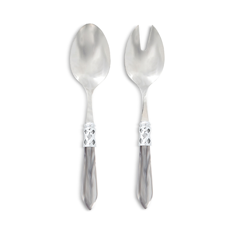 Vietri Aladdin Brilliant Salad Server Set In Lt Grey