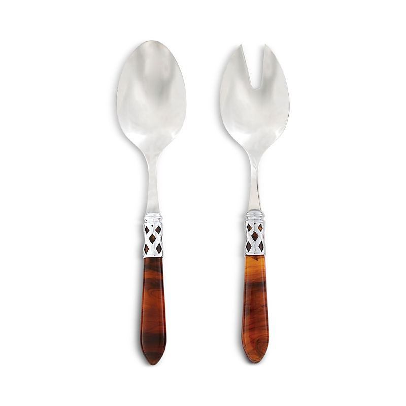 Vietri Aladdin Brilliant Salad Server Set In Tortoise