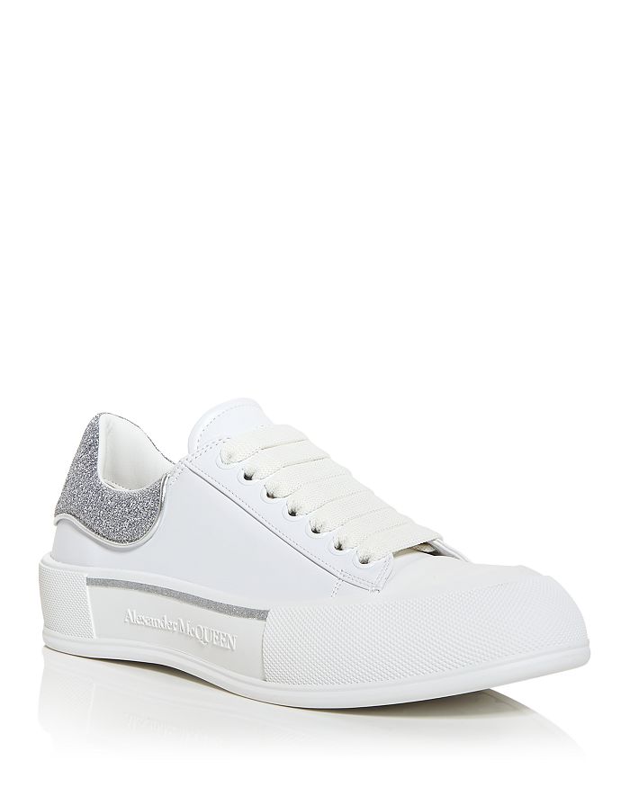 Alexander McQUEEN Men s Deck Glitter Heel Detail Sneakers